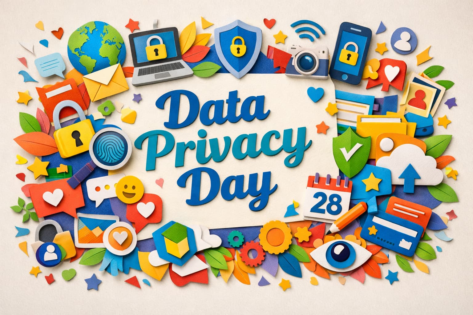 1月28日のデータ・プライバシーの日の由来や意味を解説し、SNS時代に必要な個人情報保護の考え方や安全なデータの守り方をわかりやすく伝える内容