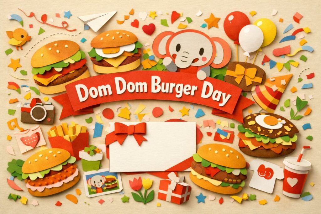 10月6日のドムドムハンバーガーの日を解説。日本初のハンバーガーチェーンとしての歴史や由来、人気メニュー、ブランドの想いを分かりやすく紹介。