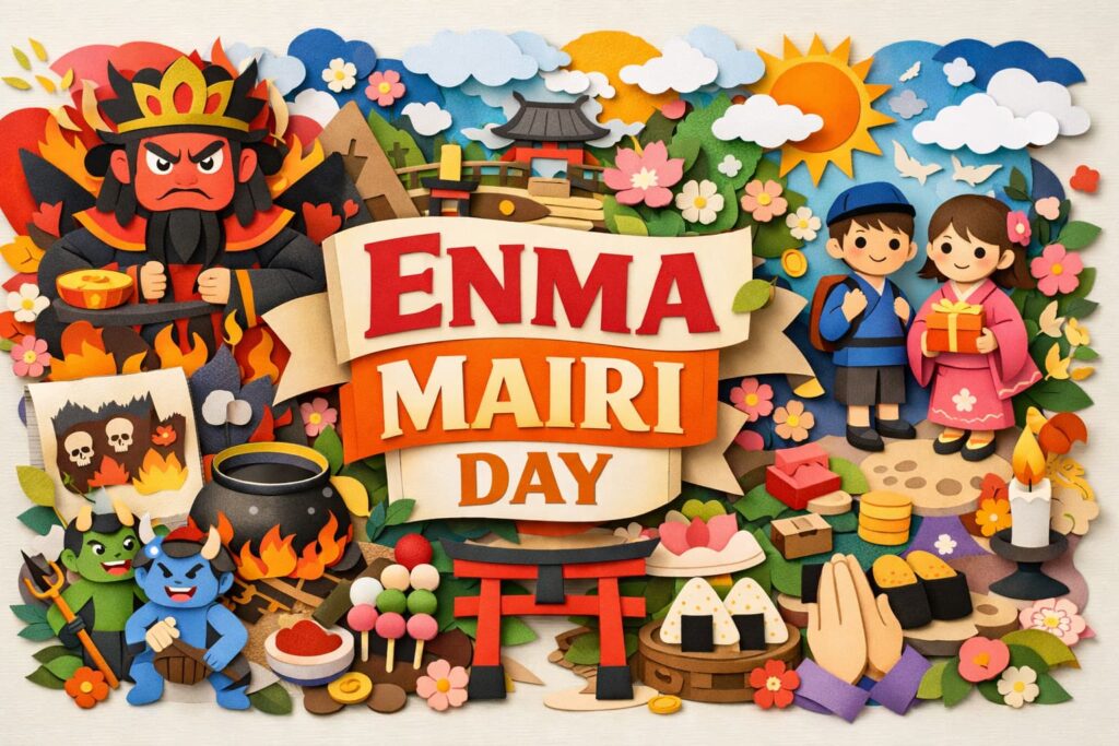 1月16日の閻魔参り・閻魔賽日は、地獄の釜の蓋が開き、心を見つめ直す仏教行事として親しまれている