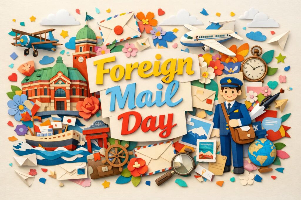 1月8日の外国郵便の日は、1875年に日本政府が外国郵便業務を開始した記念日。由来や歴史、前島密や横浜港郵便局との関係をわかりやすく解説。