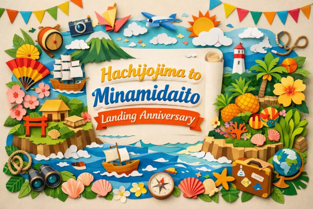 八丈島の人々が南大東島に上陸した歴史を記念し、文化交流と開拓の意義を伝える記念日を紹介