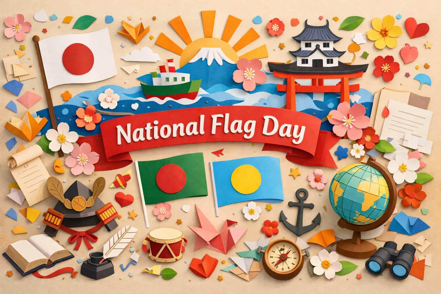 国旗制定記念日の由来や意味、日の丸の歴史、関連団体についてわかりやすく紹介した解説記事