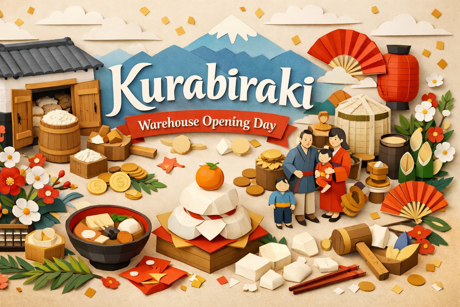 蔵開きとは何かを解説し、1月11日に行われてきた由来や意味、鏡開きとの違い、商売繁盛と感謝を重んじる日本の年中行事の本質を伝える内容