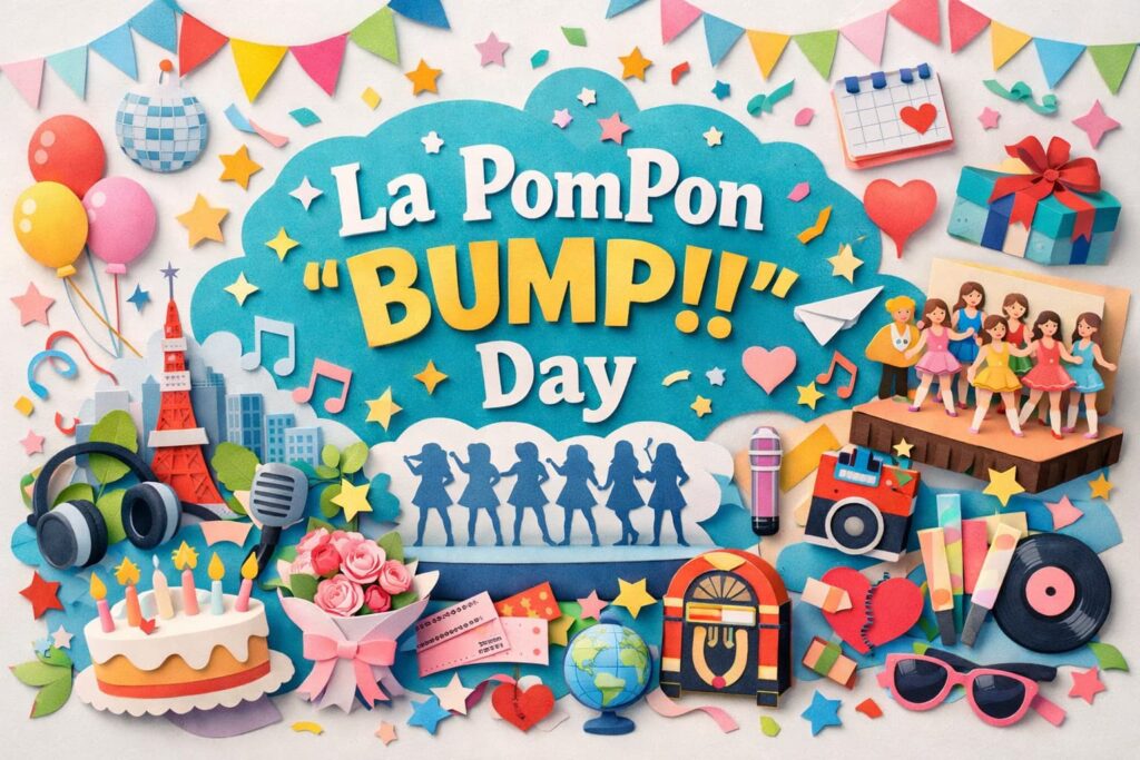 La PomPonのデビュー記念日「BUMP!!の日」とグループの魅力や軌跡を詳しく解説するブログ記事
