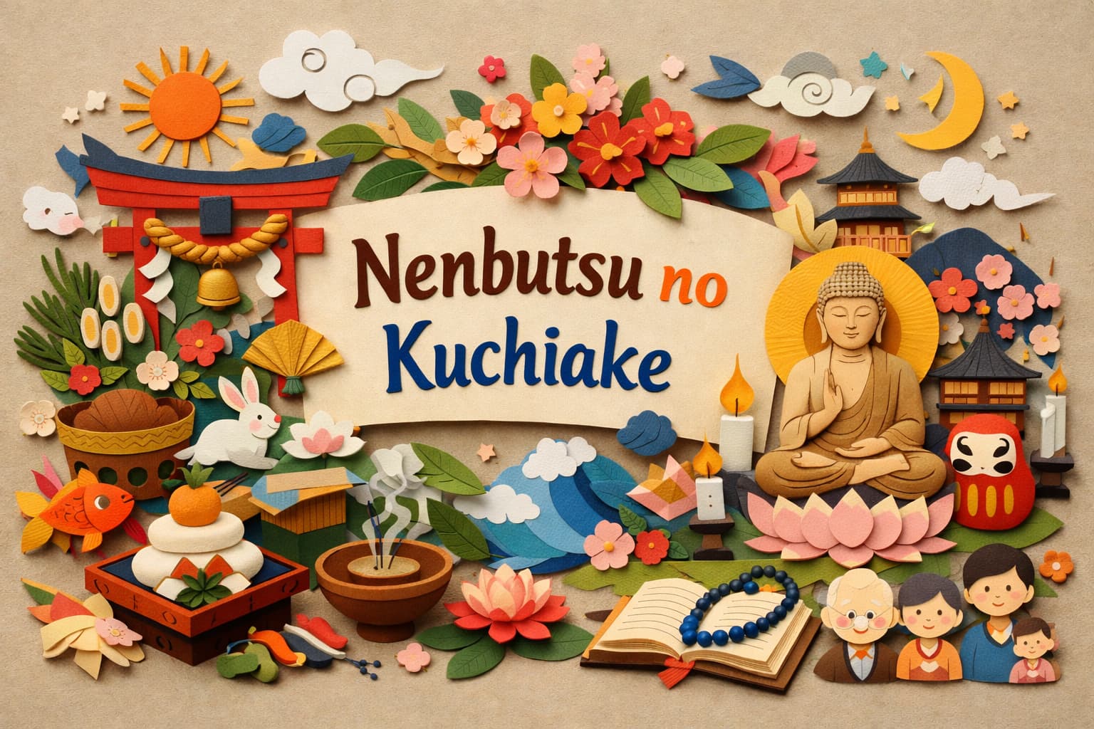 念仏の口開けの由来や意味を解説し、神仏習合の歴史や現代に残る伝統文化に触れる内容