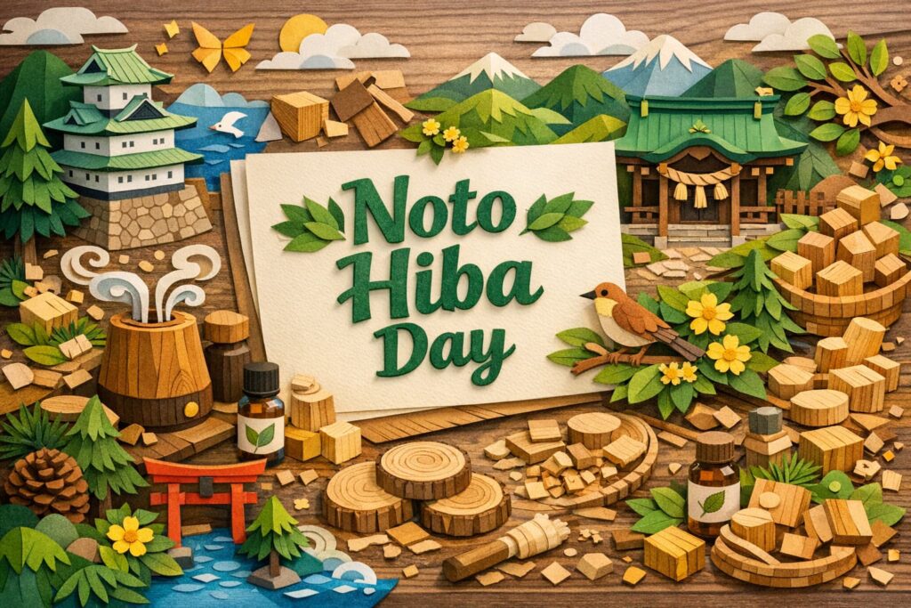 能登ヒバの日の由来や意味、能登半島地震からの復興の象徴としての役割、加賀木材の取り組み、能登ヒバの香りと特性をわかりやすく解説
