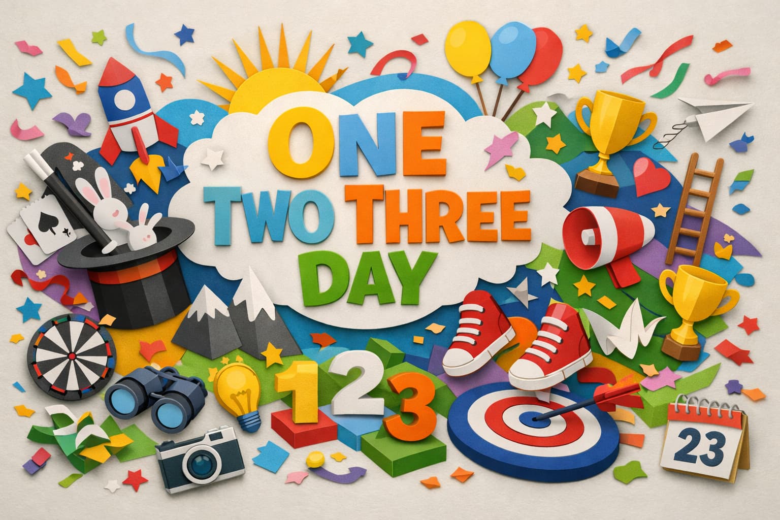 ワン・ツー・スリーの日は、語呂合わせから生まれた、挑戦や人生のジャンプを後押しする記念日