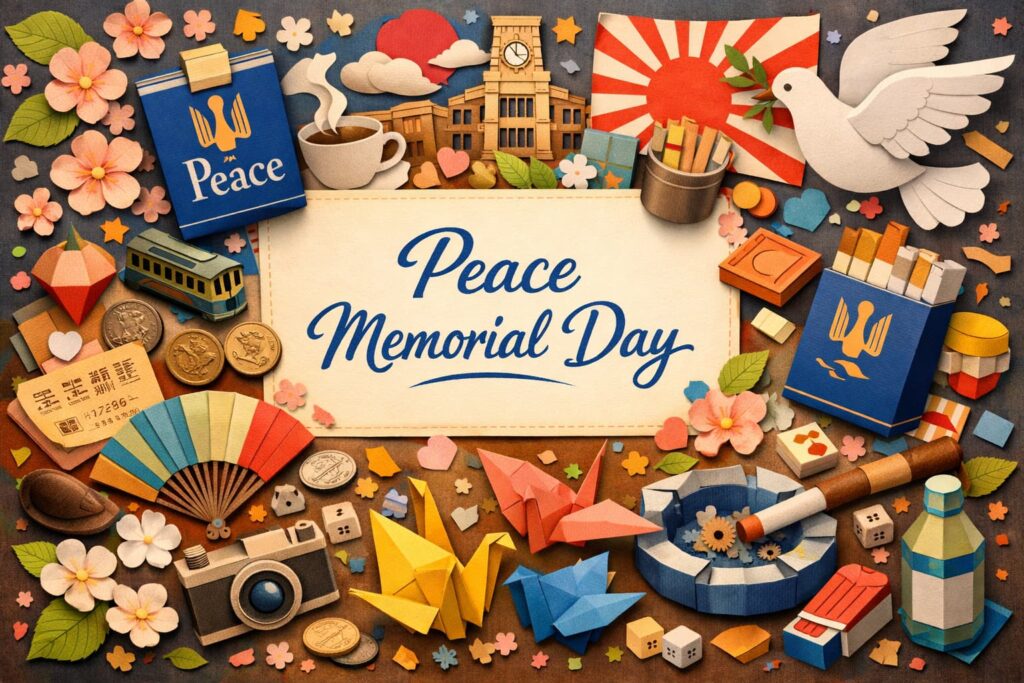 ピース記念日は戦後日本で高級たばこピースが誕生した日。自由販売たばこ第1号として人々に希望と平和の象徴を届けた背景を解説。