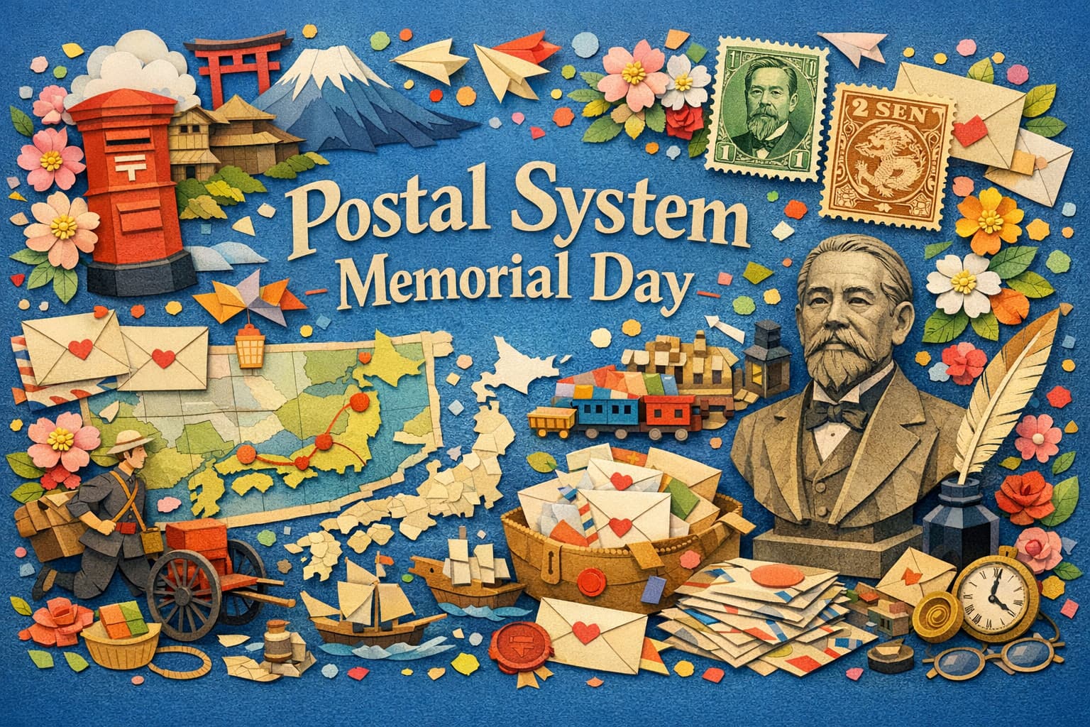 1871年に郵便規則が制定され、日本の郵便制度が始まった背景や前島密の功績、飛脚から近代郵便へと発展した歴史をわかりやすく解説