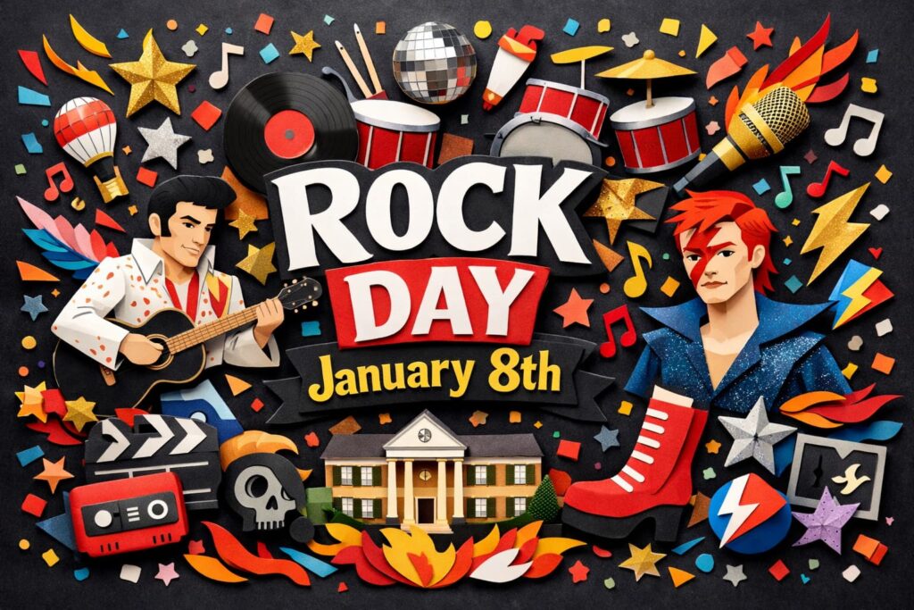 エルヴィス・プレスリーとデヴィッド・ボウイの誕生日にちなむ1月8日「ロックの日」の由来と魅力を紹介
