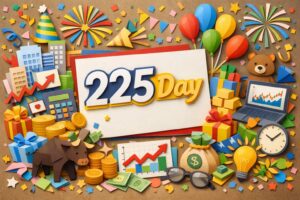 225の日は株式会社ゲイターズが制定し日本記念日協会が認定した投資啓発の記念日。日経225先物や日経平均株価の仕組みと由来をわかりやすく解説。