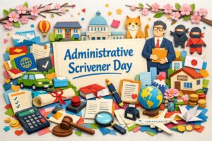 行政書士記念日（2月22日）の由来や意味、行政書士法施行の背景と街の法律家としての役割をわかりやすく解説した記念日ブログ。