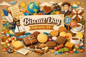 ビスケットの日（2月28日）の由来を解説。柴田方庵の手紙の史実、bis coctus＝2度焼く語源、クッキーとの違いまでわかる。