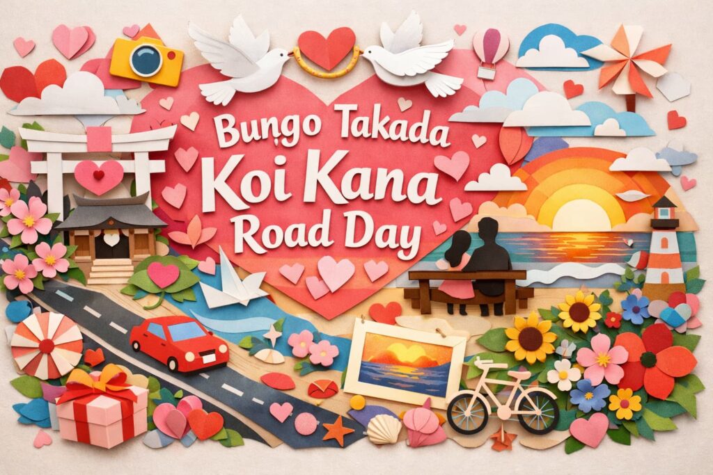 国道213号にちなみ制定された豊後高田市恋叶ロードの日。粟嶋神社や真玉海岸、長崎鼻を結ぶ恋が叶う絶景ドライブコースの魅力と由来を解説。