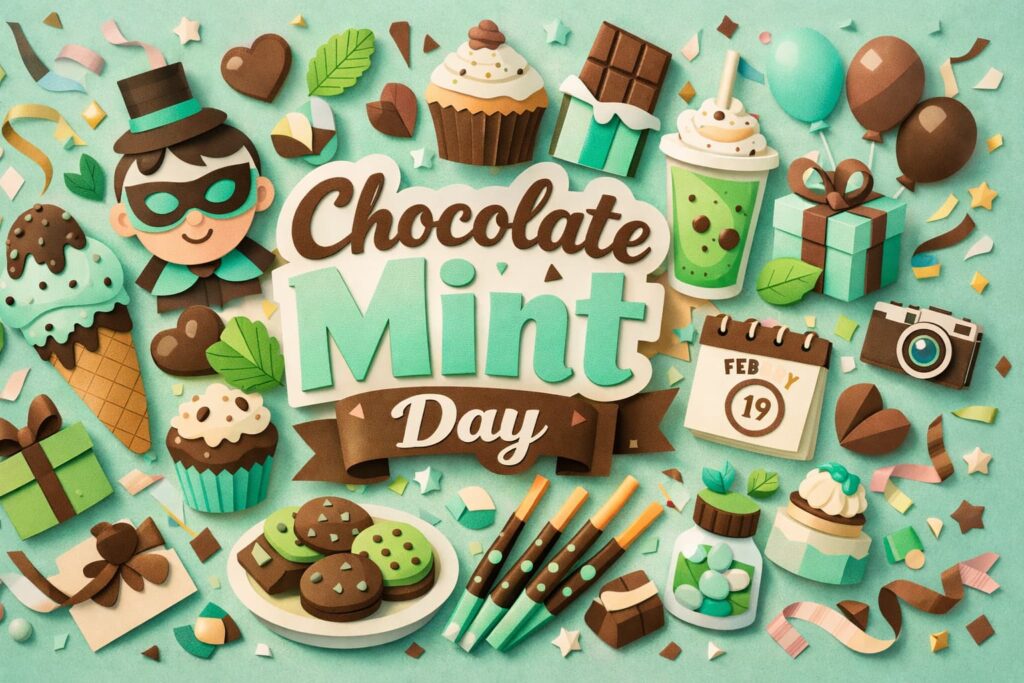 2月19日のチョコミントの日について、由来や楽しみ方、関連人物や商品を詳しく解説した記念日ブログ