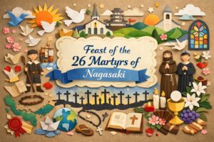 長崎で殉教した日本二十六聖人の歴史と信仰の意味を解説し、記念碑や人物を詳しく紹介