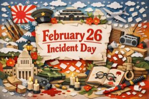二・二六事件の日（2月26日）の由来と全体像をやさしく解説。雪の東京で起きたクーデター未遂、戒厳、兵に告ぐ、関係人物と教訓を整理。