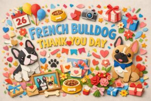 2月26日のフレンチ・ブルドッグありがとうの日を解説。語呂合わせの由来、制定者、2025年の認定登録情報、過ごし方と特徴が分かります。