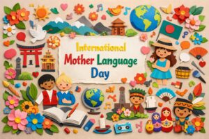 国際母語デーの由来やバングラデシュの言語運動、ユネスコ制定の背景、母語と文化の多様性の大切さを解説する内容
