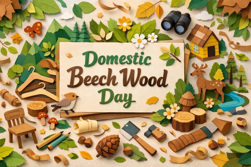 国産ブナ材の日の由来やブナ材の魅力、森林保全や地域活性化に関わる情報を紹介