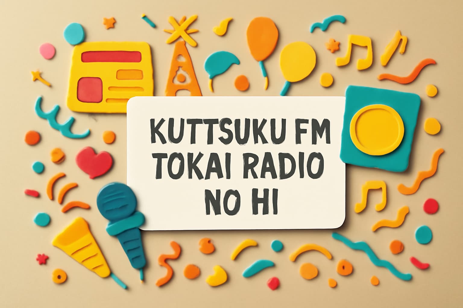 くっつくFM東海ラジオの日を祝うための記念日、FM放送とAM放送が結びつく意義と魅力を伝えるデザイン。
