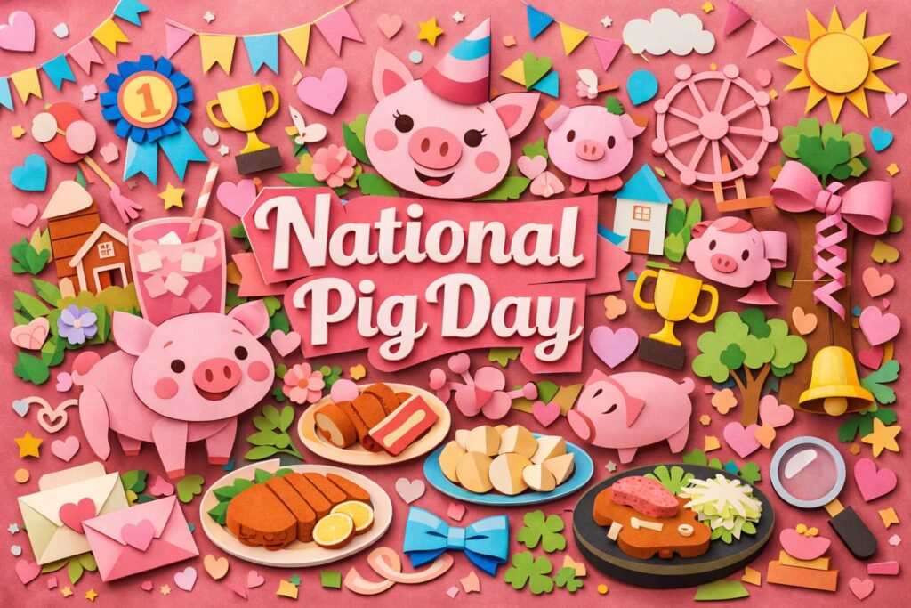 豚の日（3月1日 記念日）とは？1972年にEllen StanleyとMary Lynne Rave姉妹が始めたNational Pig Dayの由来、祝い方、豆知識を解説。