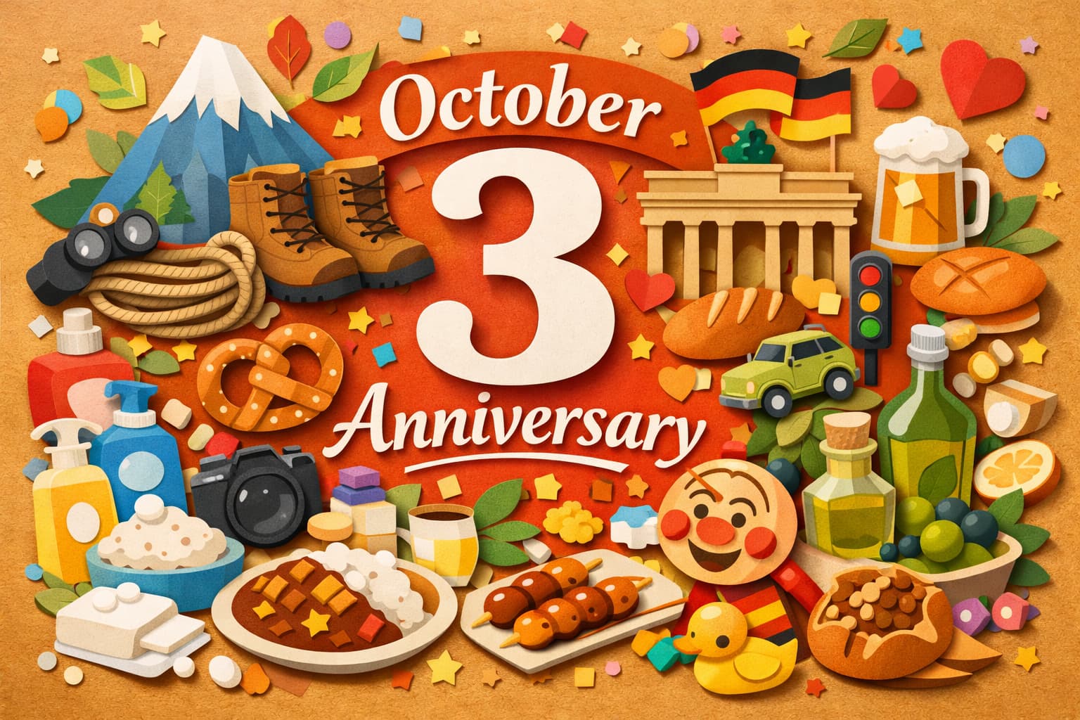 10月3日の登山の日、ドイツ統一の日、交通安全やセンサの日など多彩な記念日をまとめて紹介する