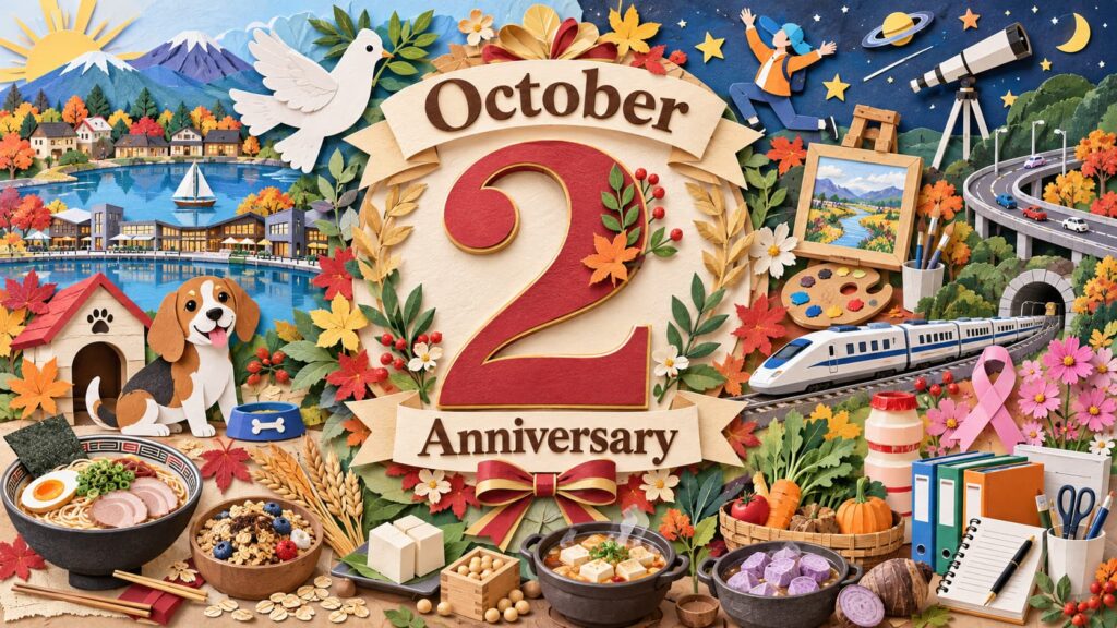 10月2日は何の日？国際非暴力デー、スヌーピーの日、関越自動車道全通記念日、望遠鏡の日、豆腐の日などの由来を紹介