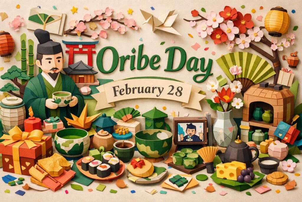 織部の日（2月28日）は土岐市が制定。古田織部の茶会に由来し、織部焼の魅力や豆知識、関係人物までまとめて解説。