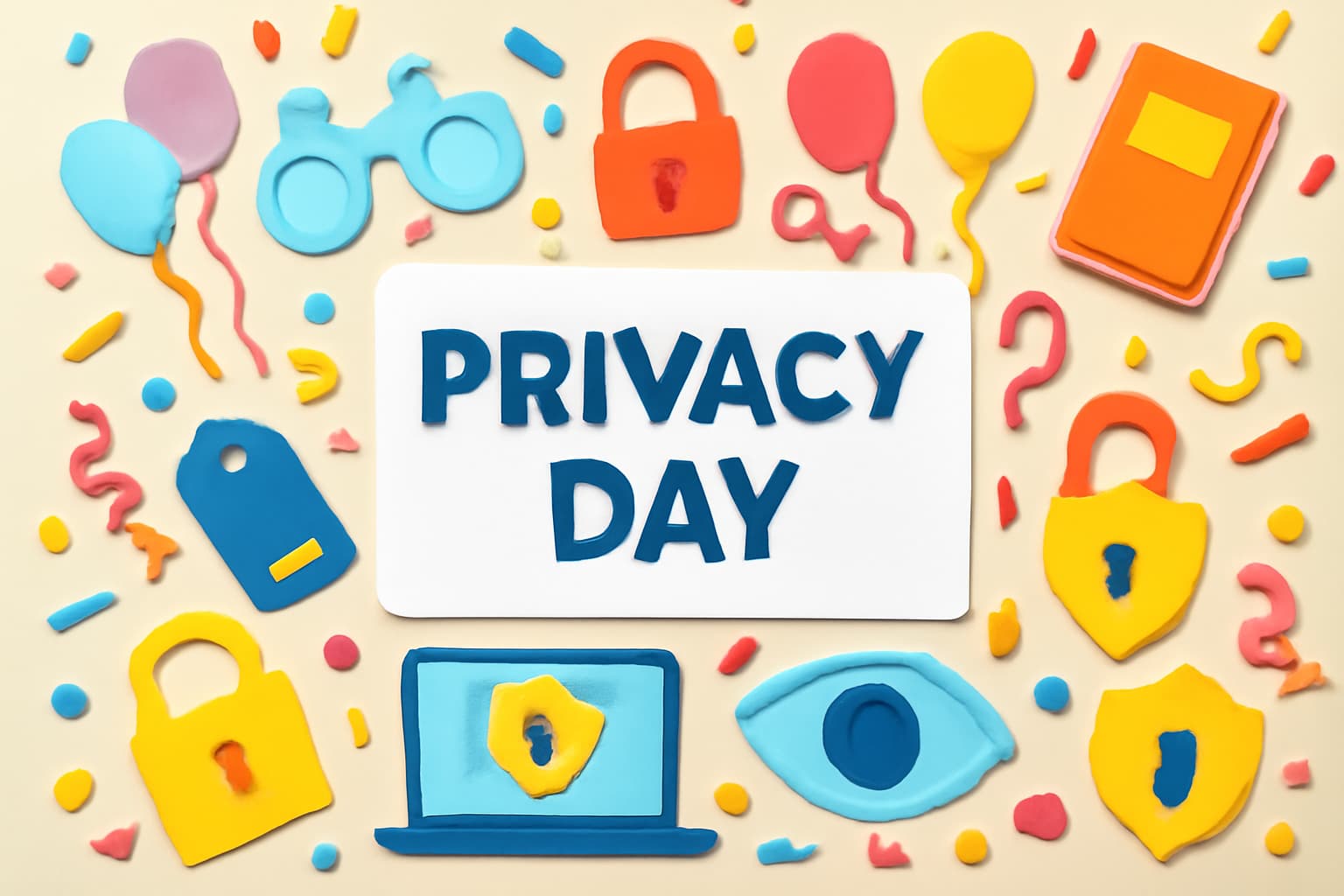 プライバシーデーの歴史的背景と現代におけるプライバシー権の重要性を伝えるイメージ