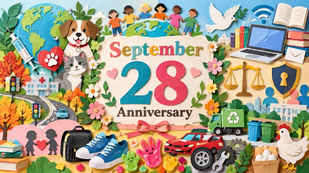 9月28日は何の日？世界狂犬病デー、情報へのユニバーサル・アクセスのための国際デー、パソコン記念日、プライバシーデー、ゴミ戦争宣言の日などの記念日と由来