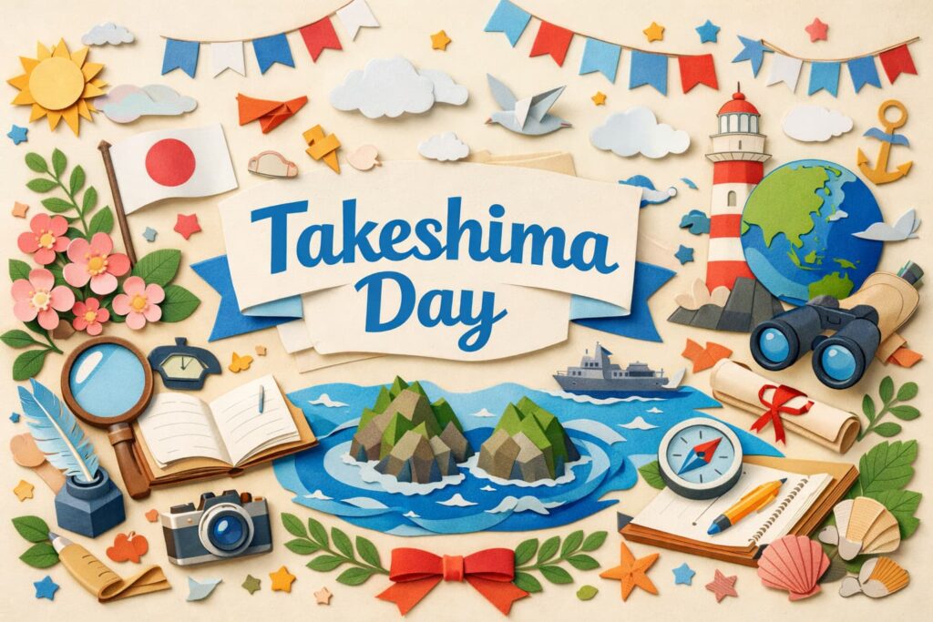 竹島の日（2月22日）の由来や制定理由を解説し、日本の領土意識や島根県の取り組み、記念式典の目的が分かる内容