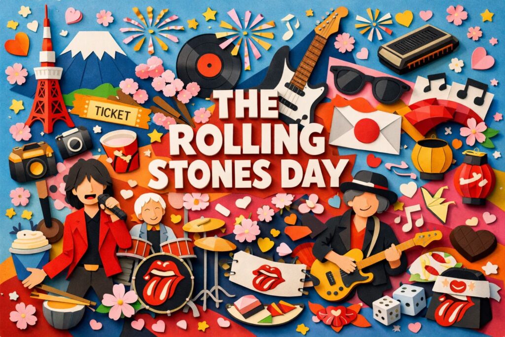 1990年2月14日に行われたザ・ローリング・ストーンズ初の日本公演を記念する日の由来や背景、ロック史に残る意義を詳しく解説します