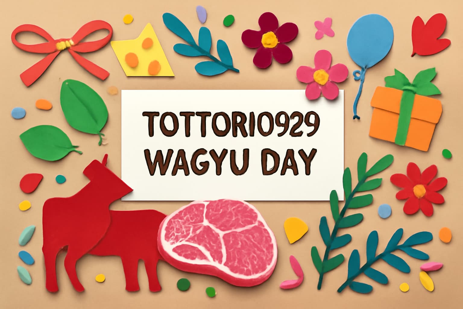 「とっとり0929（和牛肉）の日」の由来や鳥取和牛の魅力を紹介するブログ記事のサムネイル画像。和牛肉を祝うカラフルなデザイン。