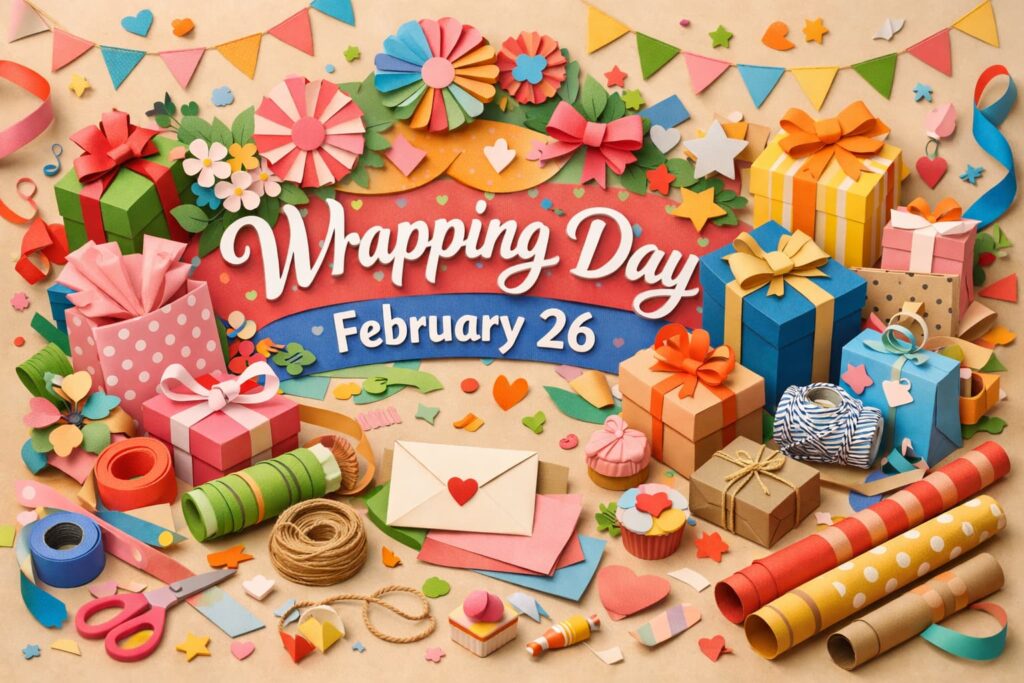 2月26日の包む（ラッピング）の日を解説します。語呂合わせの由来、制定者の株式会社包む、包装とラッピングの違いも分かります。
