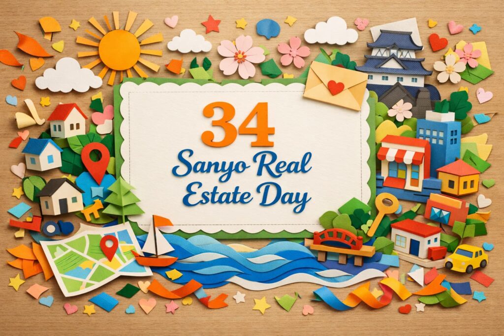 3月4日の34山陽不動産の日を解説。由来の語呂合わせ、34＝サンヨン、福山市で1969年創業の山陽不動産とDioPorteの取り組みも紹介。