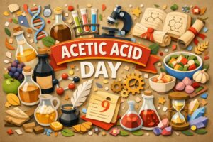 3月9日「酢酸の日」を解説。由来（さくさん語呂）やミツカン制定の背景、酢酸の働き、食酢の作り方と豆知識を紹介。