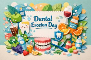 酸蝕歯の日（3月4日）の由来、酸蝕歯の症状と虫歯との違い、酸の多い飲食物、予防のコツと相談先を解説。