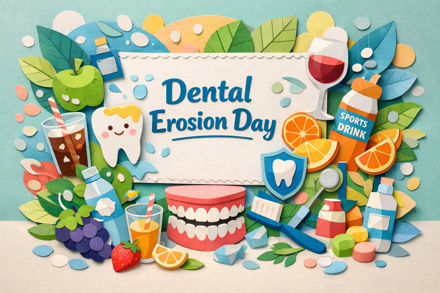 酸蝕歯の日(3月4日)の由来、酸蝕歯の症状と虫歯との違い、酸の多い飲食物、予防のコツと相談先を解説。