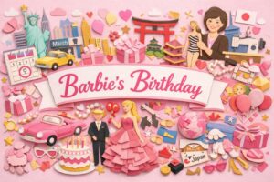 3月9日のバービー人形の誕生日を解説。1959年NY玩具フェアでのデビュー、日本製だった初期モデル、3ドル価格の背景や関係者を紹介