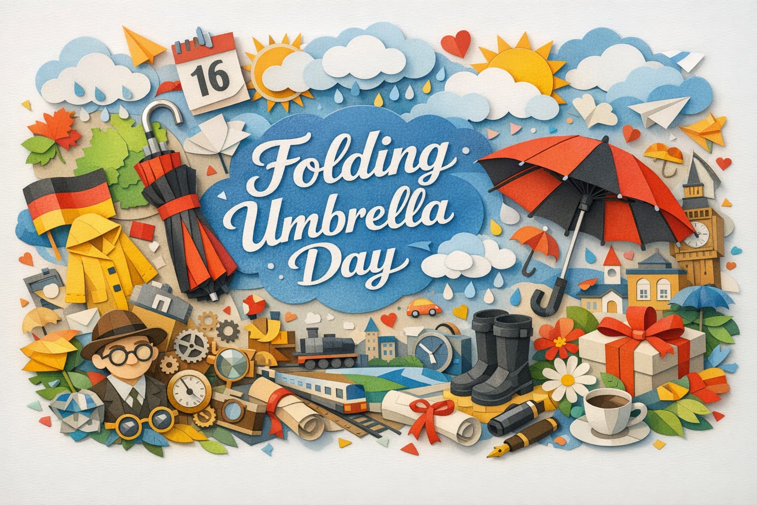 折りたたみ傘の日の由来や3月16日が記念日になった理由、クニルプスの歴史、ハンス・ハウプト、制定したイマオコーポレーションまでわかりやすく紹介