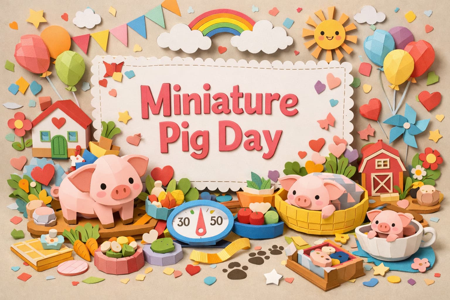 ミニぶたの日(3月2日)は「ミ(3)ニ(2)」の語呂合わせで日本ペットミニぶた普及協会が制定。特徴や成長サイズ30〜50kg、寿命10〜15年も解説します。