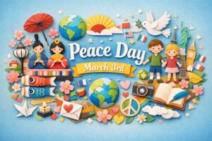 平和の日（3月3日）は1984年5月の第47回 国際ペンクラブ東京大会をきっかけに制定され、1985年から世界で実施された記念日です。雛祭りが平和の象徴になった理由や日本ペンクラブの役割をやさしく解説します。
