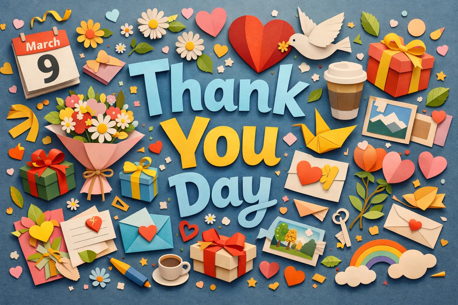 感謝の日（3月9日）はサンキューの語呂が由来。制定者、意味、漢字の豆知識、感謝の伝え方をわかりやすく解説。