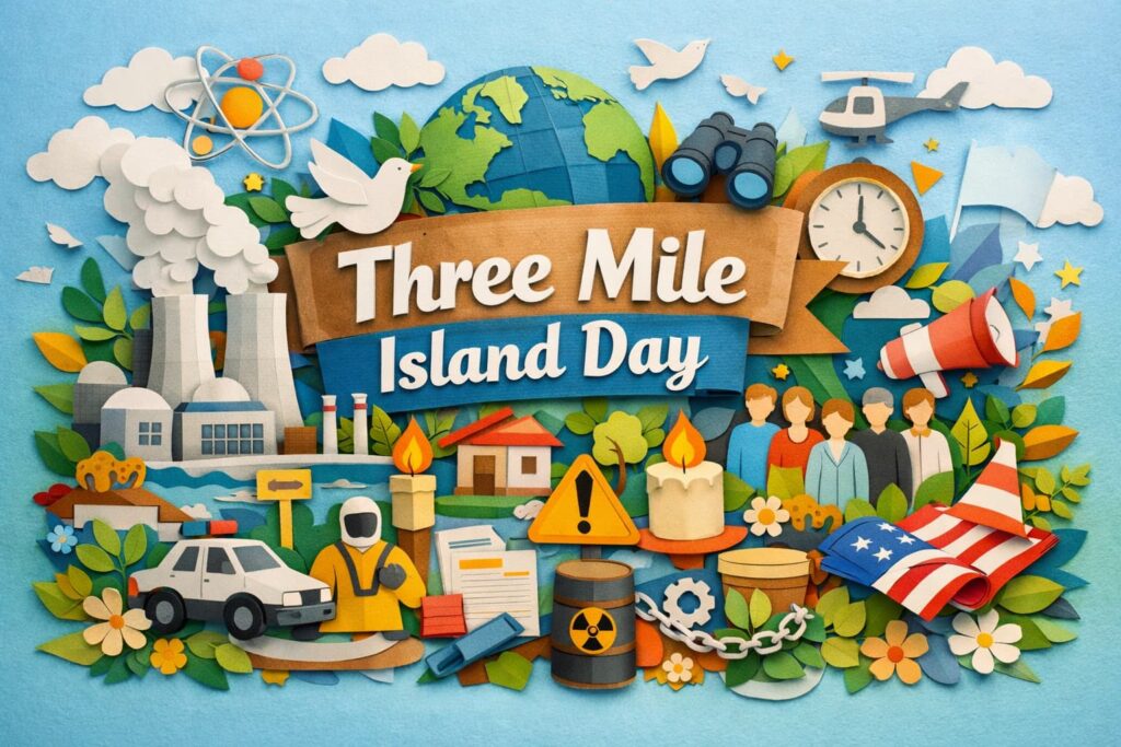 スリーマイル島の日の由来や事故の概要、健康影響、世界に与えた衝撃、原子力安全への教訓をわかりやすく伝える内容