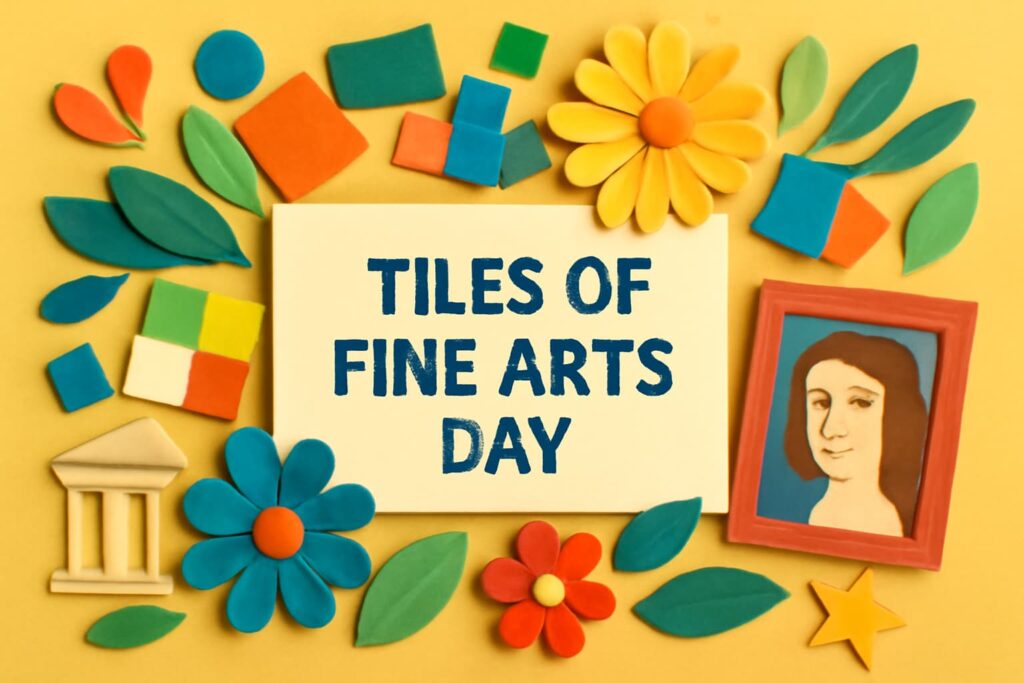 陶板名画の日（10月8日）を記念した美術館の魅力を表現したアート作品