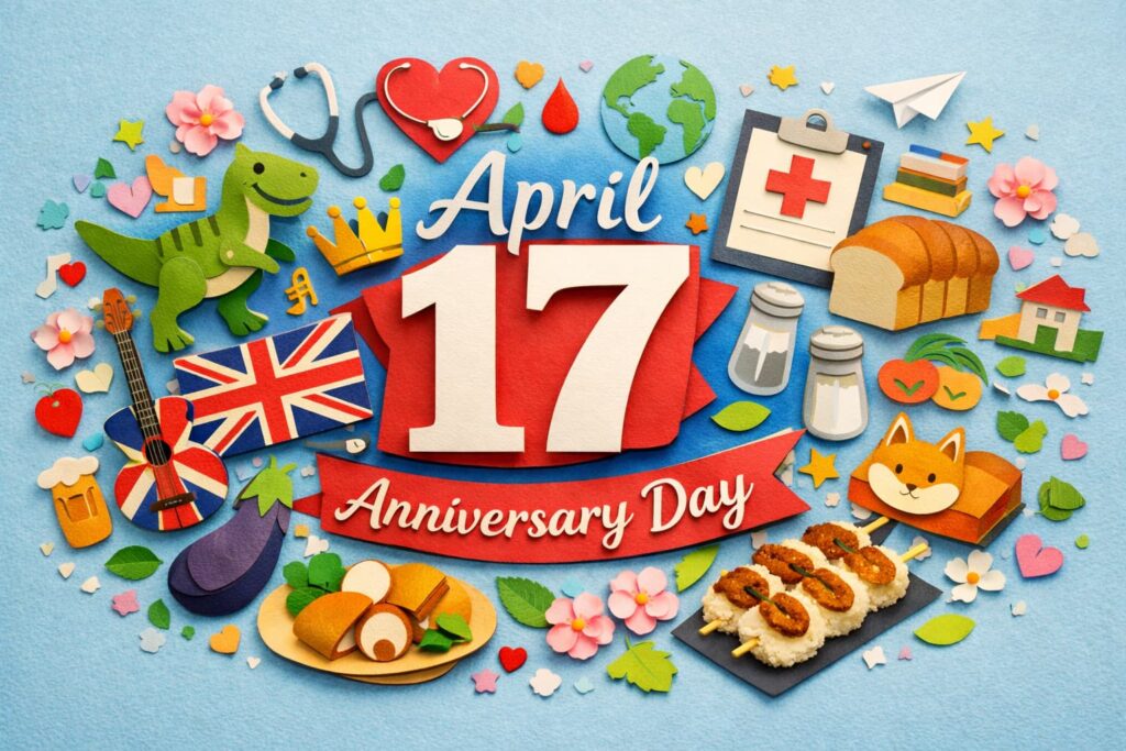 4月17日は何の日？世界血友病デーや恐竜の日、職安記念日・ハローワークの日、なすび記念日、飯田・下伊那の日（五平もち記念日）など記念日一覧