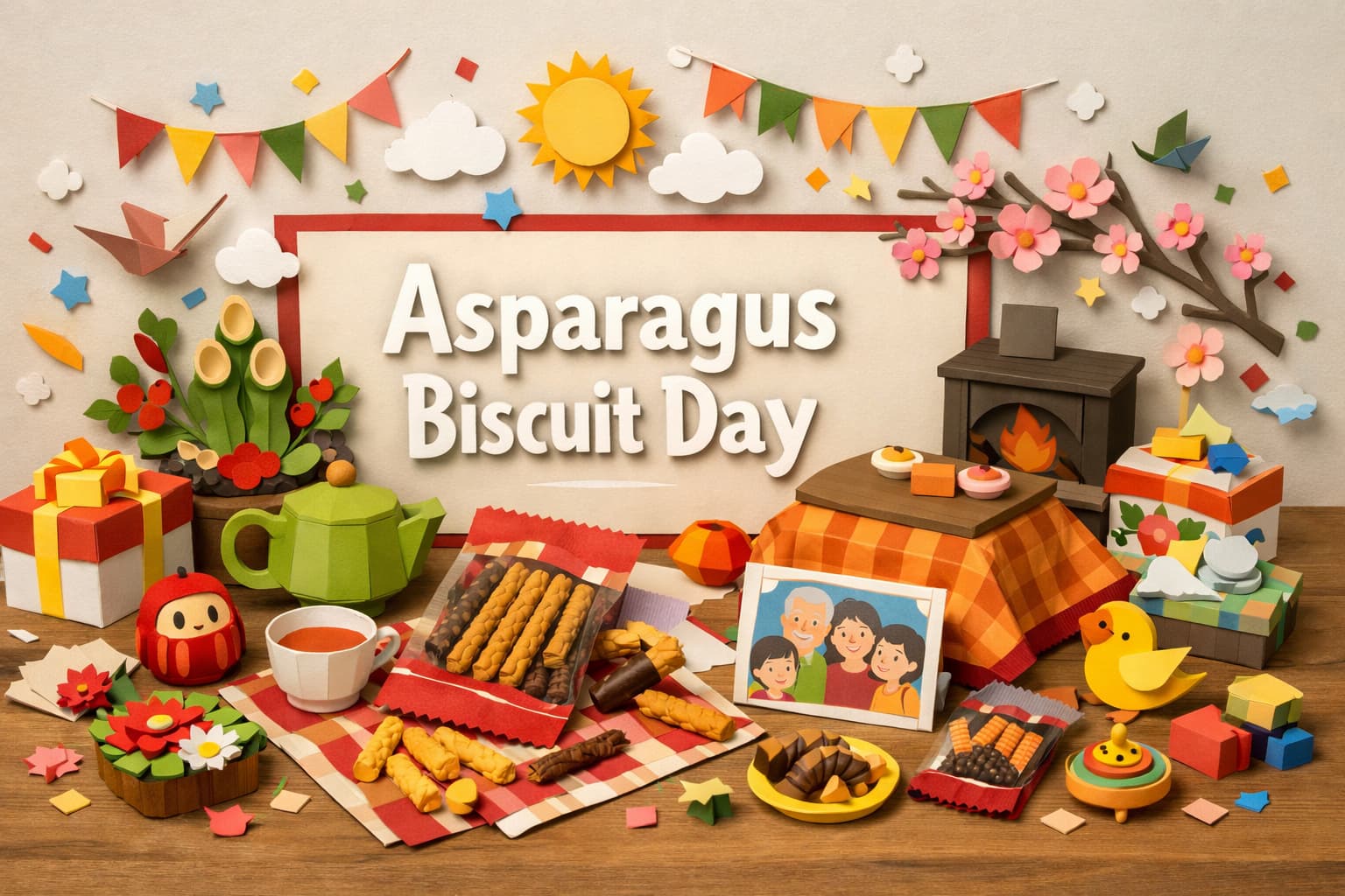 1月11日のアスパラガスビスケットの日の由来や意味、ギンビスの想い、半世紀以上愛される理由を家族の記憶とともに解説する内容