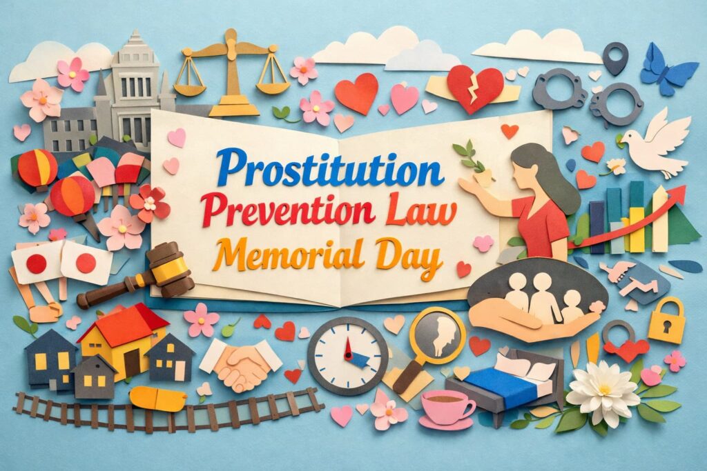 売春防止法施行記念日の由来や意味、赤線・青線との関係、1957年施行開始と1958年全面施行の違い、時代背景をわかりやすく解説