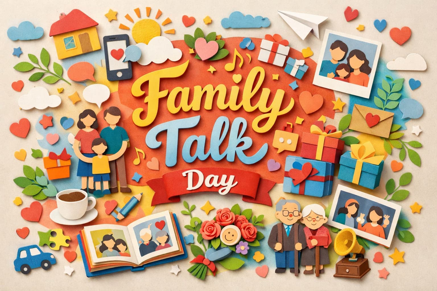 10月9日「ファミリートークの日」は家族との会話を見直す記念日。由来や意味、実践方法を丁寧に解説。